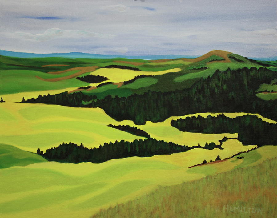 Landscape Painting - Kamiak Canola by Sarah Hamilton