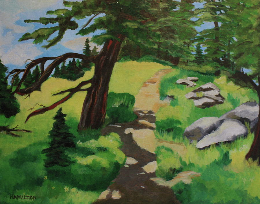 Landscape Painting - Kamiak Trail by Sarah Hamilton