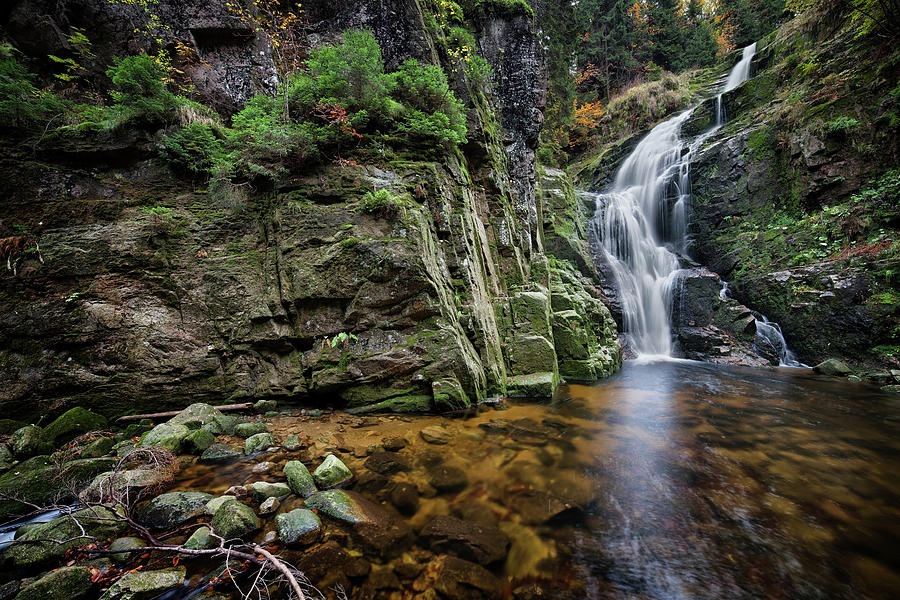 Kamienczyk Waterfall in Poland Photograph by Artur Bogacki