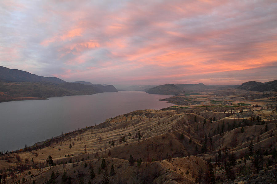 Sunset Photograph - Kamloops lake British Columbia Canada by Pierre Leclerc Photography