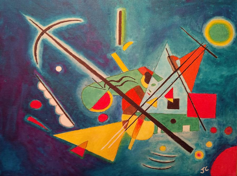 Изображение kandinsky. Кандинский композиция 7. Синее небо Кандинский картина.