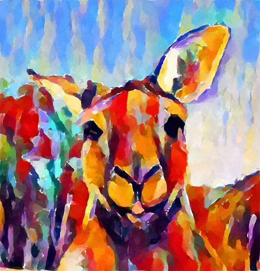Kangaroo Watercolor Painting by Chris Butler