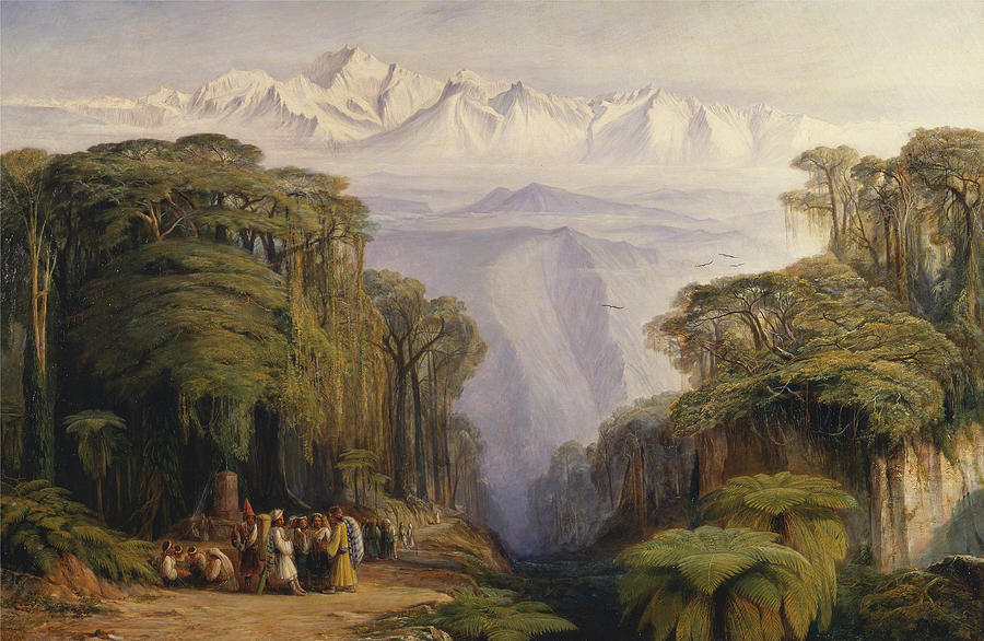 Edward Lear Painting - Kangchenjunga from Darjeeling by Edward Lear