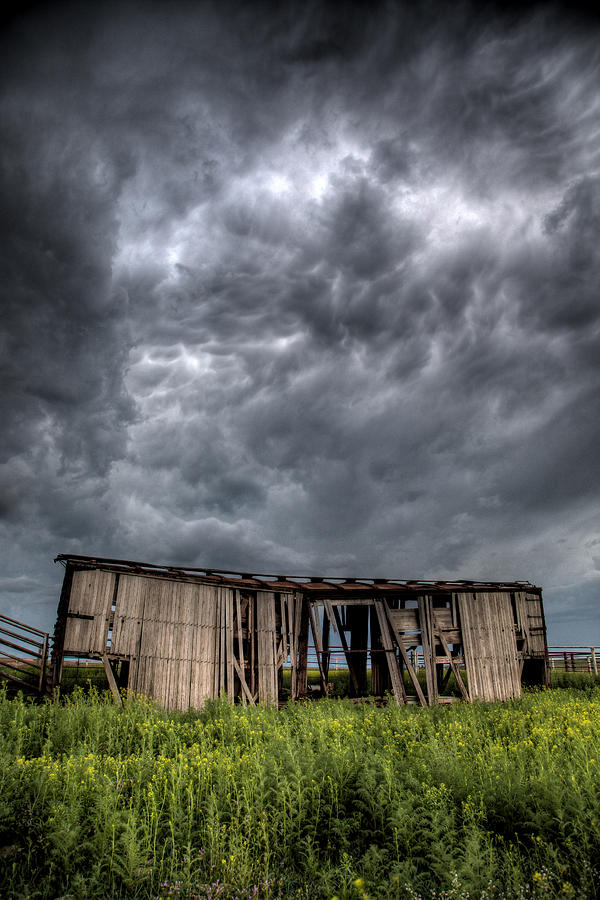 Kansas Storm Photograph - Kansas Boxcar Storm by Thomas Zimmerman