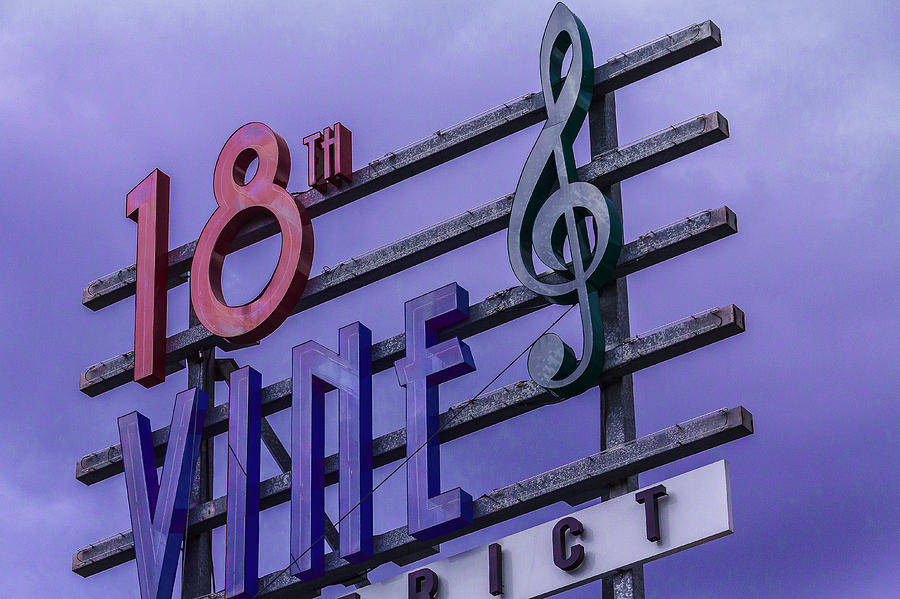 Kansas City 18th and Vine Sign Photograph by Steven Bateson