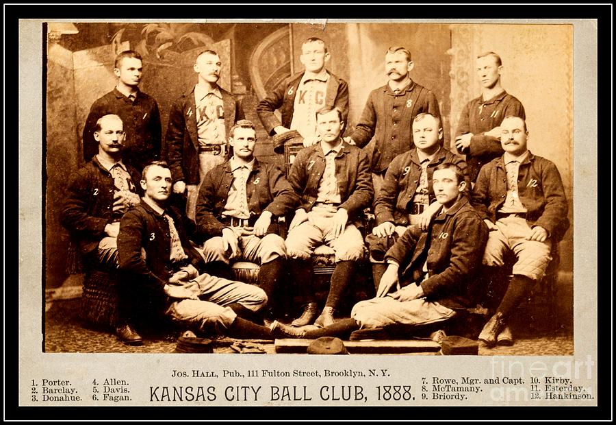 Baseball Photograph - Kansas City Baseball Club 1888 by Peter Ogden Gallery Baseball Photograph - Kansas City Baseball Club 1888 by Peter Ogden Gallery