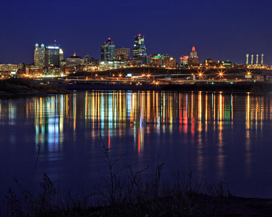 Kansas City Missouri River Reflection Photograph by Kevin Anderson