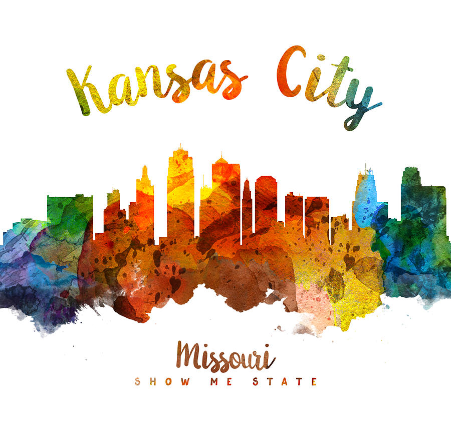 Kansas City Painting - Kansas City Missouri Skyline 26 by Aged Pixel