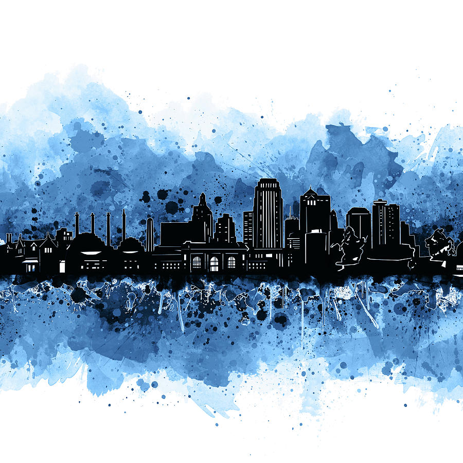 Kansas City Skyline Artistic 3 Digital Art by Bekim M