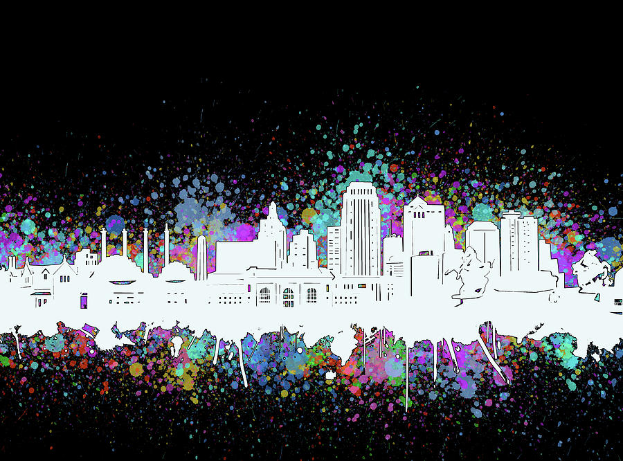 Kansas City Skyline Artistic 5 Digital Art by Bekim M