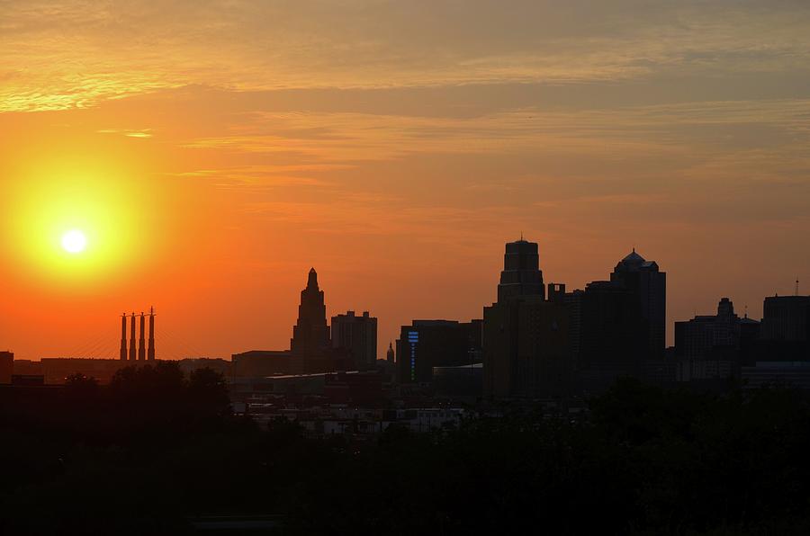 Kansas City Skyline Sunset Photograph by John Diebolt | Fine Art America