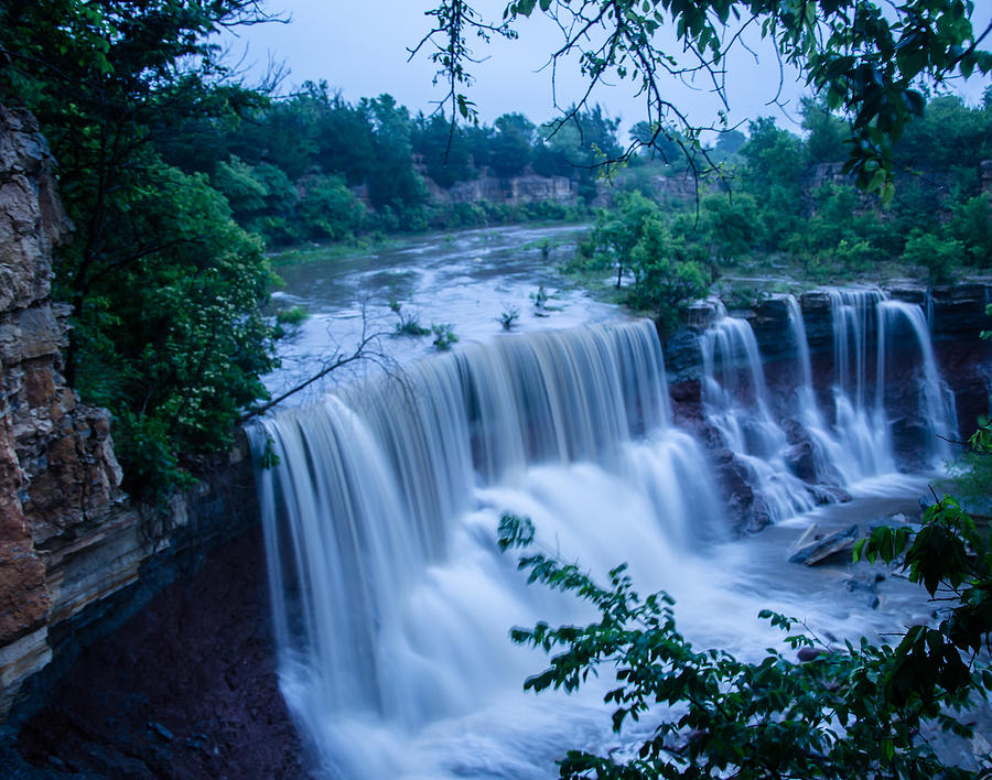 Kansas Cowley County Waterfall Photograph by Steve Marler