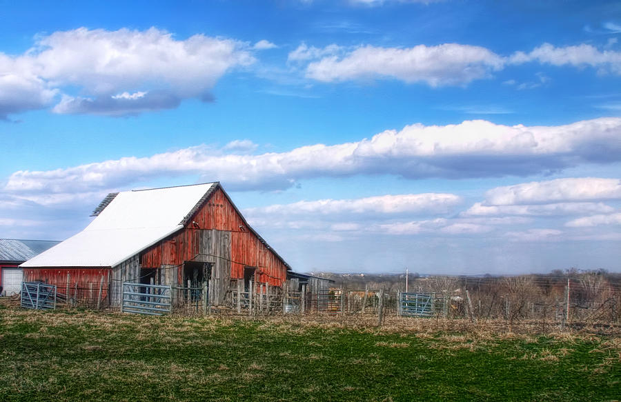 Barn Photograph - Kansas Farm by Joan Bertucci