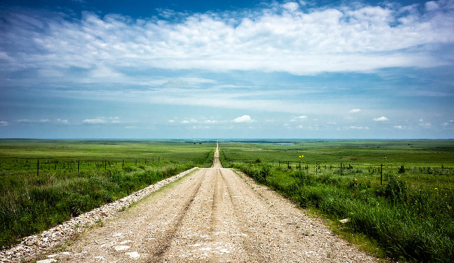 Landscape Photograph - Kansas Gravel Rollers by Eric Benjamin