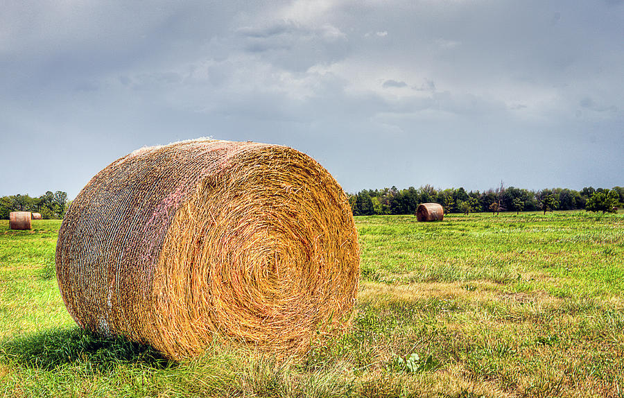 Kansas Hay Bale Photograph by R Scott Duncan