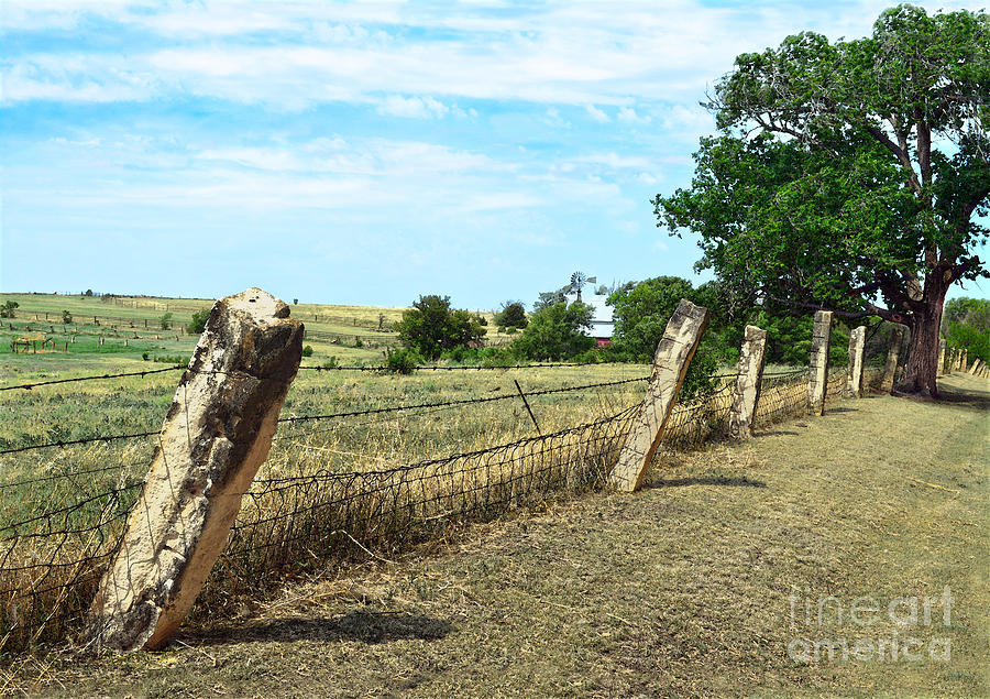 Kansas Post Rock Fence Photograph by Catherine Sherman