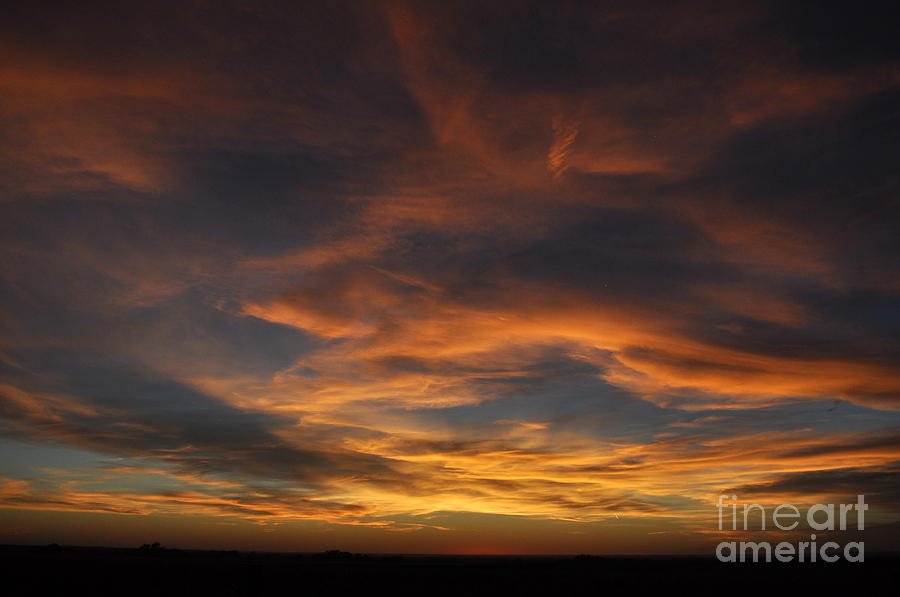 Sunset Photograph - Kansas Sunset by Anjanette Douglas