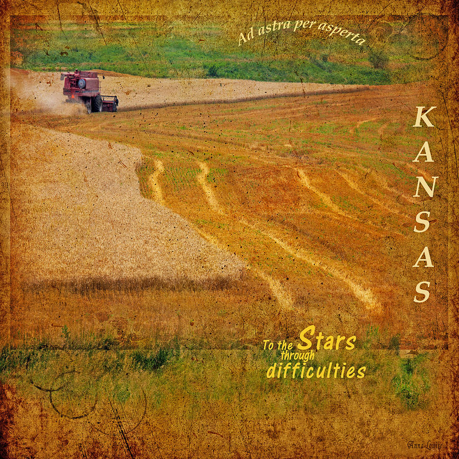 Kansas To The Stars Through Difficulties Photograph by Anna Louise