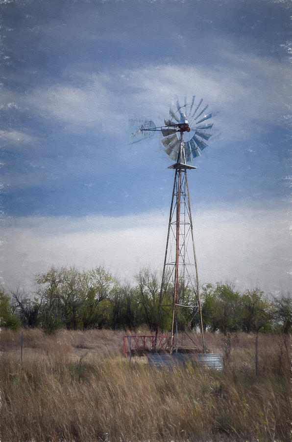 Kansas Wind Pump DP Photograph by Guy Whiteley