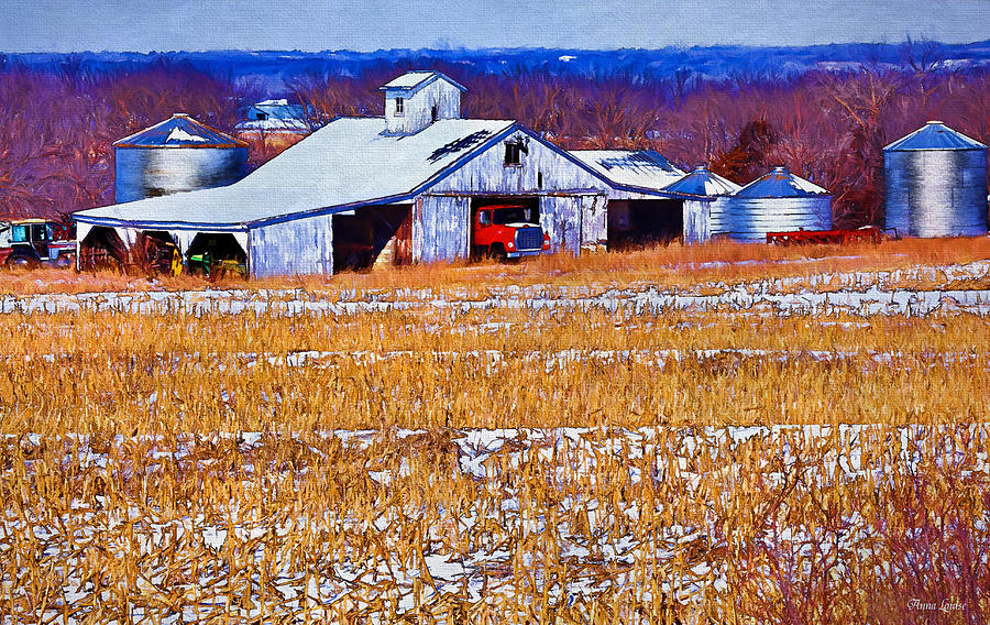 Kansas Winter Farm Photograph by Anna Louise