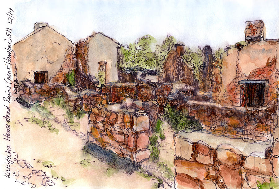 Kanyaka Homestead Drawing by Anne Huth Fine Art America