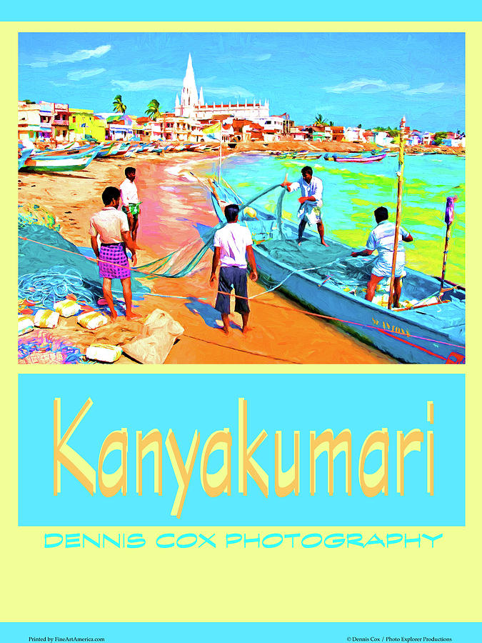 Kanyakumari Travel Poster Photograph by Dennis Cox Photo Explorer