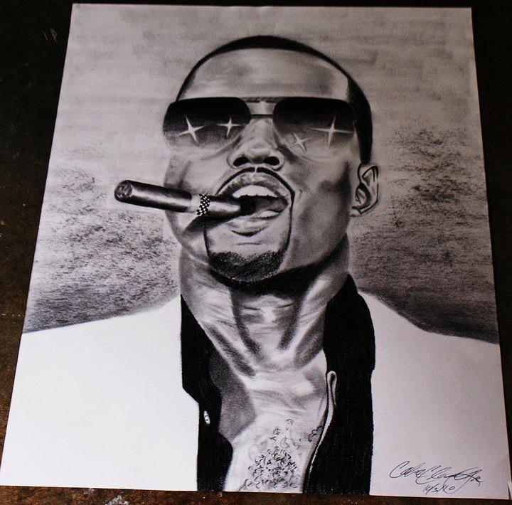 Kanye West Drawing by Calvin Clausell Pixels