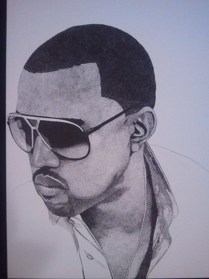 Kanye West Drawing by David Edmundson Fine Art America