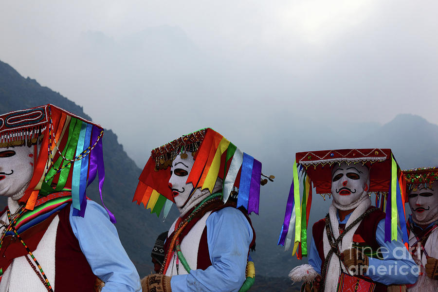 Kapac Qolla Dance Group at Qoyllur Riti Festival Peru Photograph by James Brunker