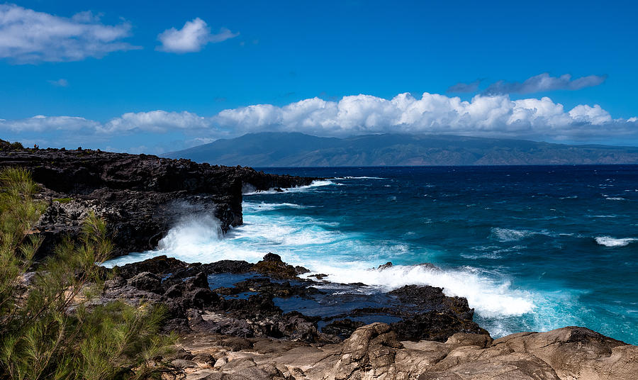 Kapalua Black Lava Blue Ocean Photograph by Eric West - Fine Art America