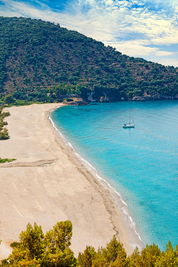 Karavostasi beach in Perdika - Greece Photograph by Constantinos Iliopoulos