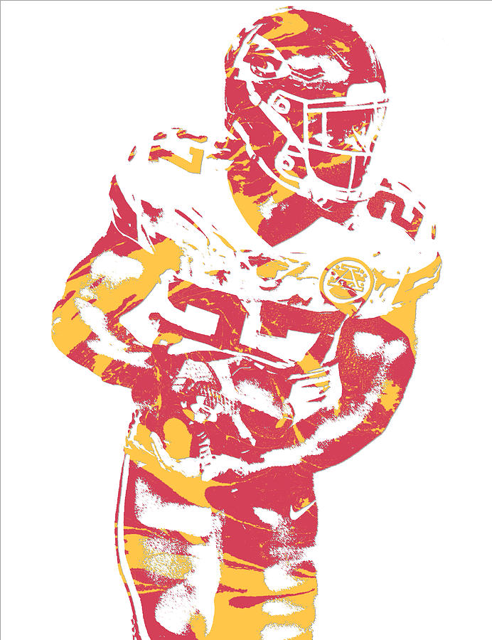 Kareem Hunt Kansas City Chiefs Pixel Art 11 Mixed Media by Joe Hamilton ...