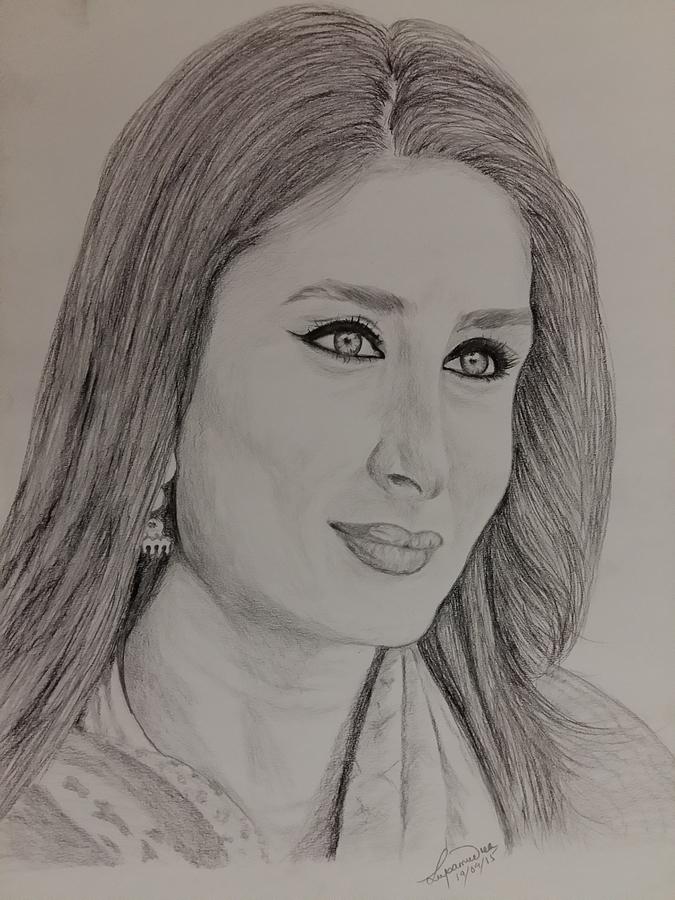 Kareena Kapoor Khan Drawing by Lupamudra Dutta