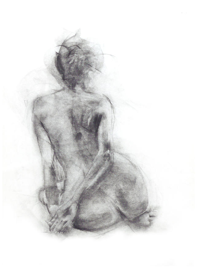Abstract Drawing - Karen - sitting by Christopher Williams