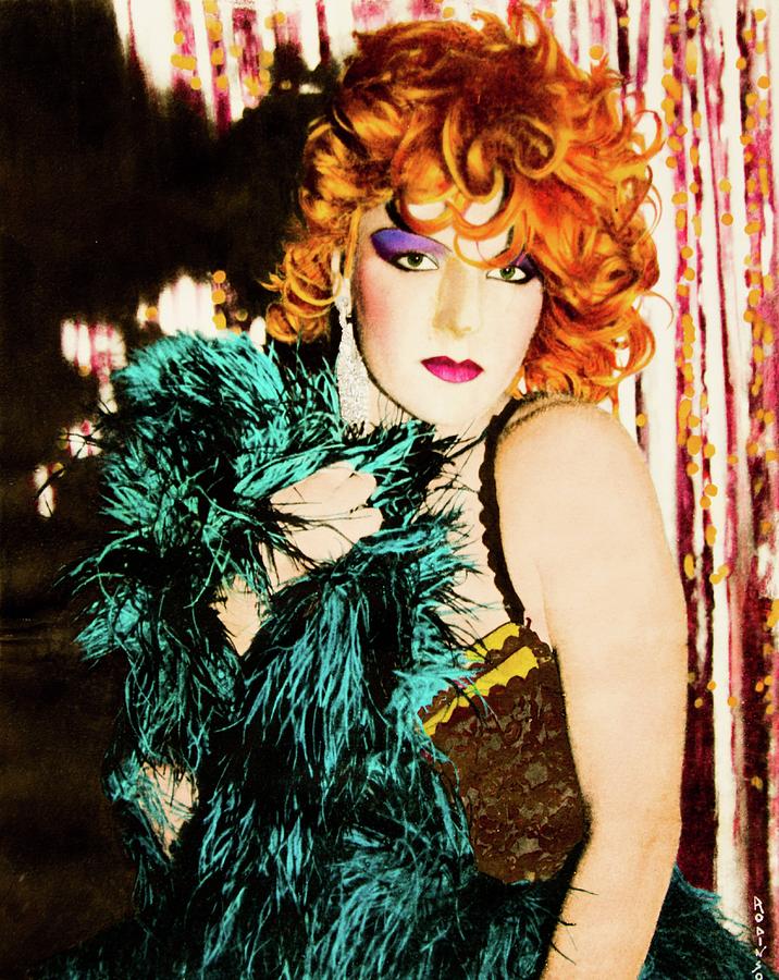 Karen in drag. Photograph by Denis Rodinson - Pixels
