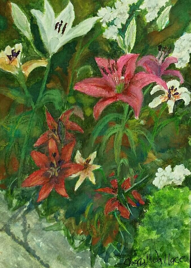 Karens Garden Painting by Cheryl Wallace