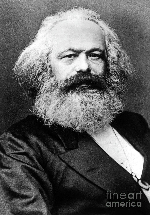 Portrait Photograph - Karl Marx  German politician economist and philosopher one of the authors of Communist Pa by English School