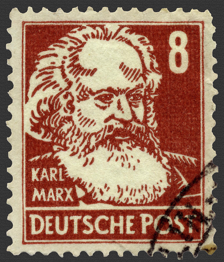 Karl Marx German Postage Stamp Photograph by Phil Cardamone