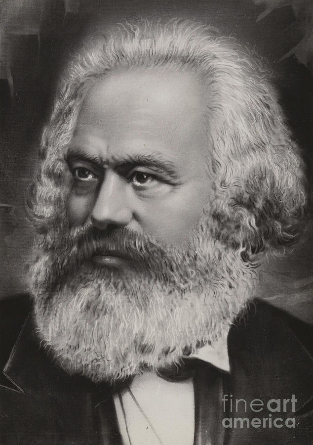 Karl Marx Drawing by Russian School Pixels
