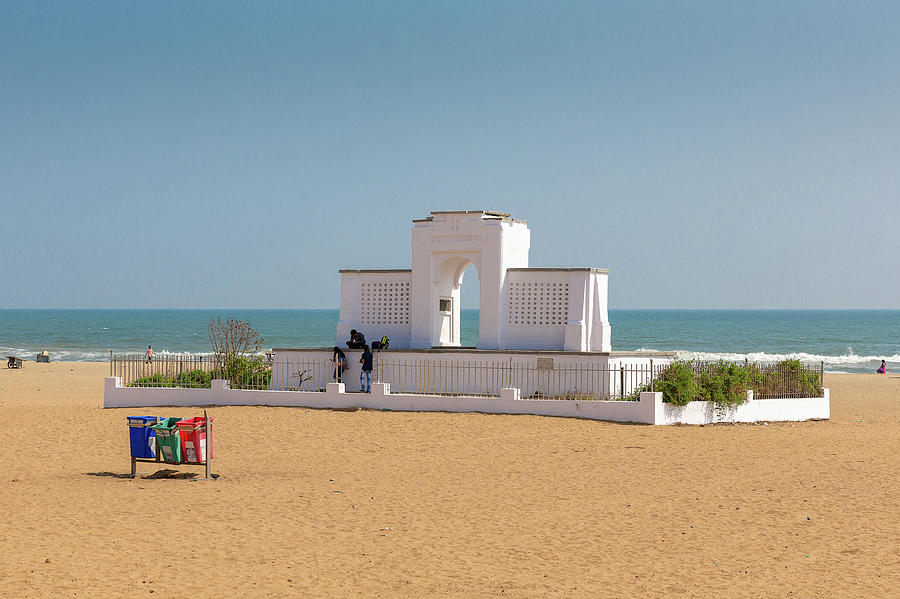 Karl Schmidt Memorial at Elliots Beach, Chennai, Tamil Nadu Photograph by Henning Marquardt