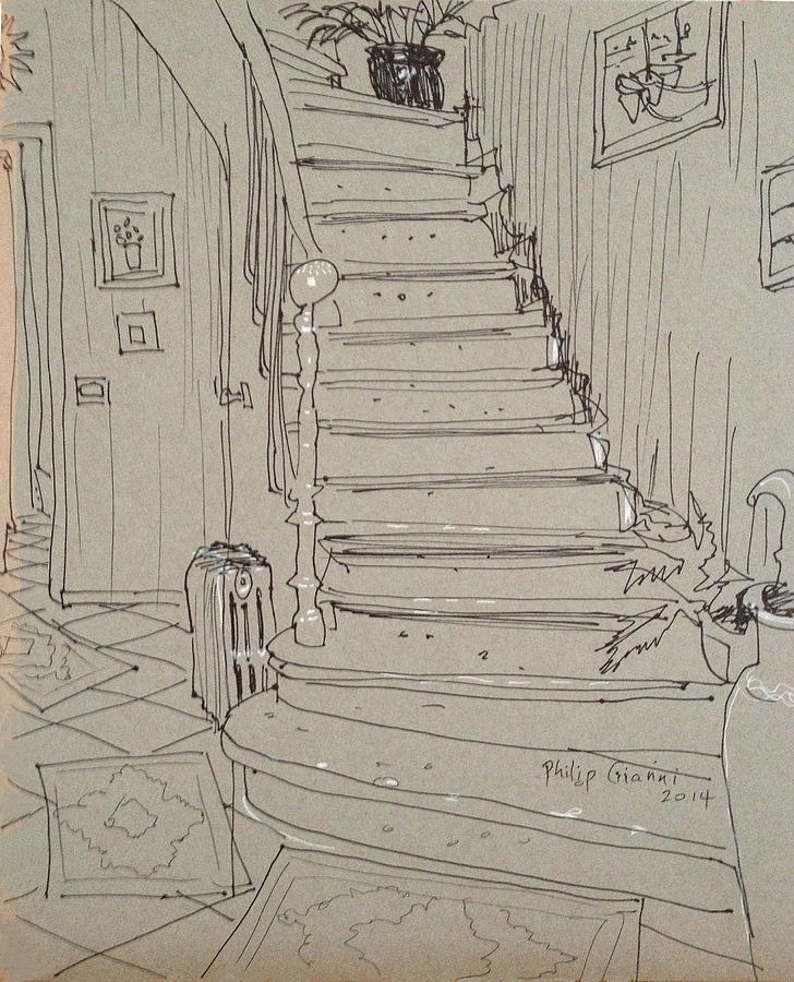 Karls Foyer Drawing by Philip Gianni