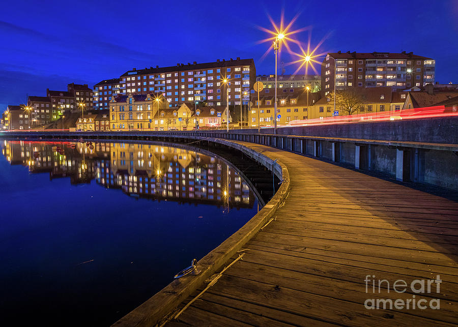 Karlskrona by Night Photograph by Inge Johnsson