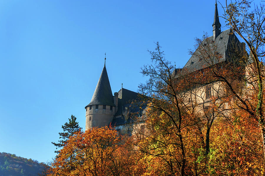 Karlstein Castle in Autumn Time Photograph by Jenny Rainbow