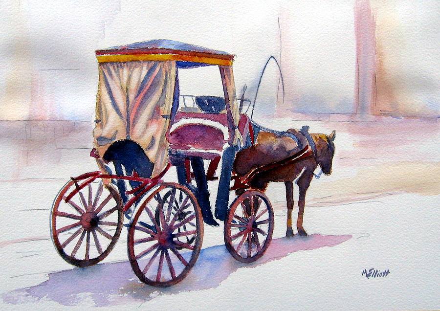 Horse Painting - Karozzin by Marsha Elliott