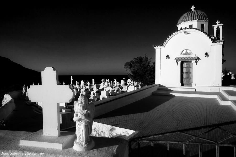 Karpathos Photograph - Karpathos cemetery Church Greece by Isaac Silman
