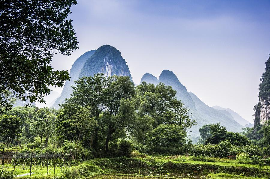 Karst rural scenery in spring Photograph by Carl Ning