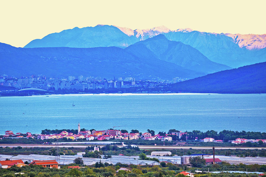 Kastela bay and Biokovo mountain at sunset Photograph by Brch Photography