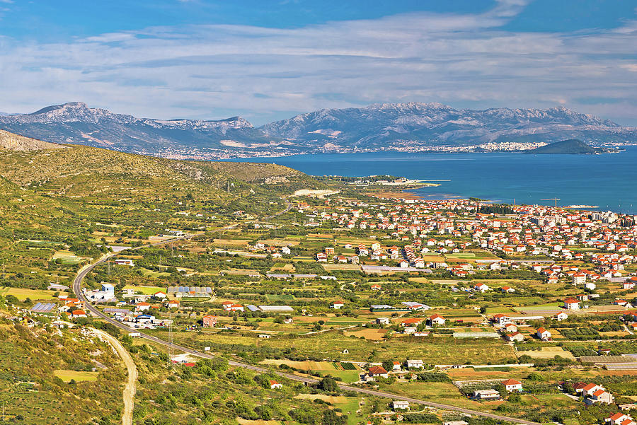 Kastela bay and Biokovo mountain view Photograph by Brch Photography