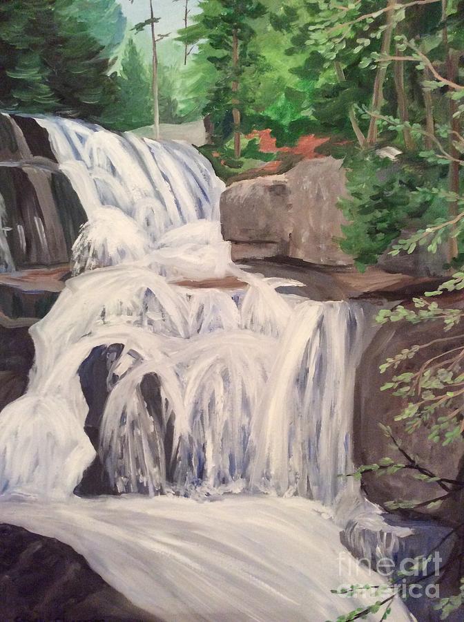 Spring Painting - Katahdin Falls by Stella Sherman