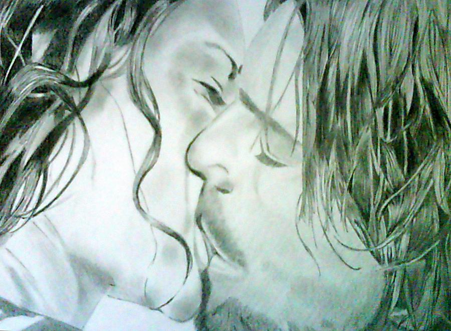 Kate Sawyer Passionate Kiss Drawing by Suhaiza Ibrahim Pixels